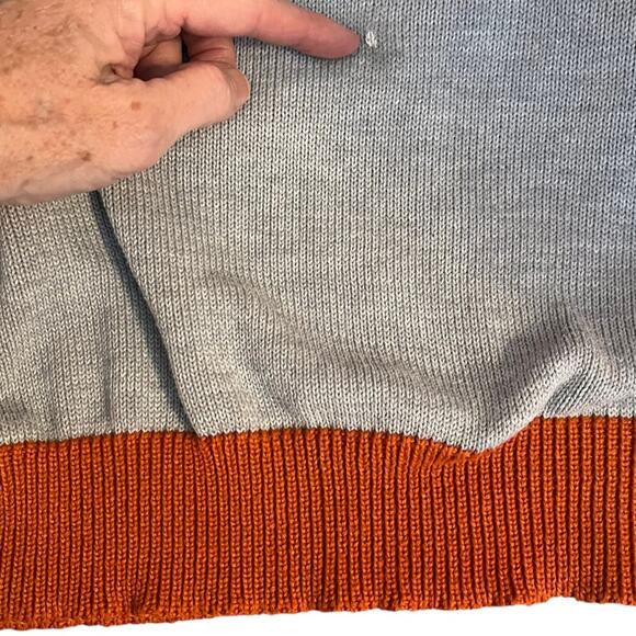 Traeger BBQ Novelty Sweater Mens XXL Orange Grey Farm Barn Pigs Grill Gift Idea - Picture 8 of 8